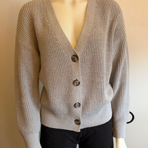 Linen blend cardigan